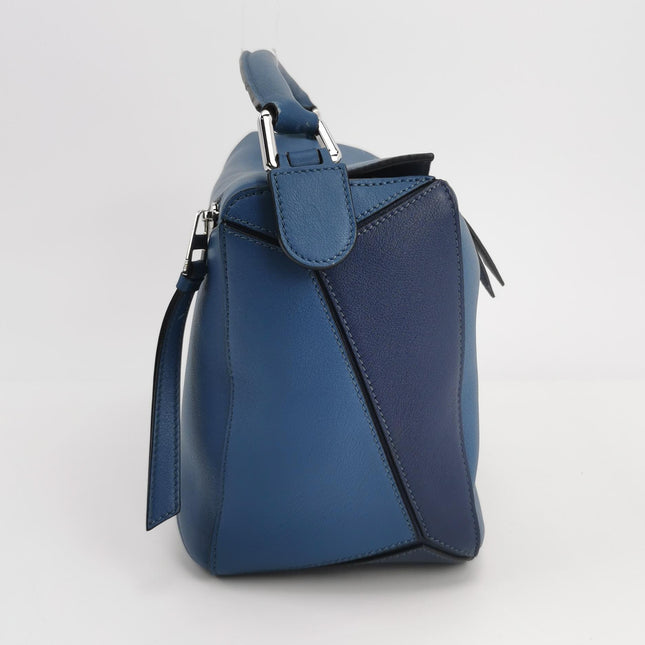 Loewe Puzzle Medium Tricolor Navy Leather bag