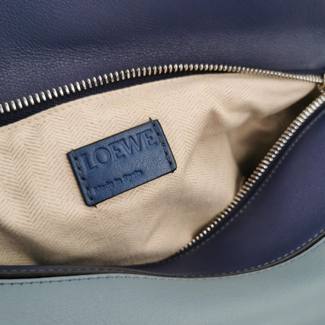 Loewe Puzzle Medium Tricolor Navy Leather bag