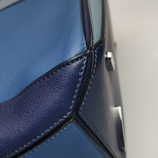 Loewe Puzzle Medium Tricolor Navy Leather bag