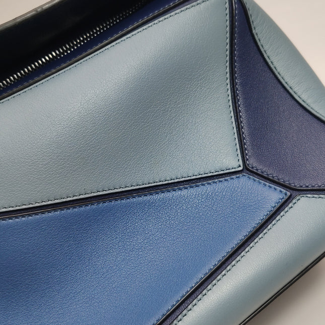 Loewe Puzzle Medium Tricolor Navy Leather bag