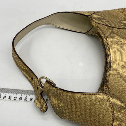 Gucci Jackie Vintage Beige Snake-skin Leather Gold Hardware