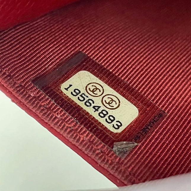 Sold Chanel Wallet on Chain Classic Flap Red Caviar Leather