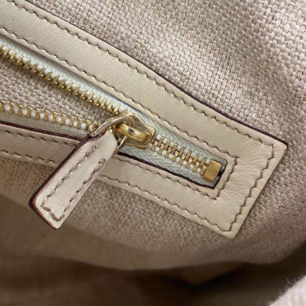 Gucci Jackie Vintage Beige Snake-skin Leather Gold Hardware