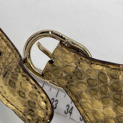 Gucci Jackie Vintage Beige Snake-skin Leather Gold Hardware