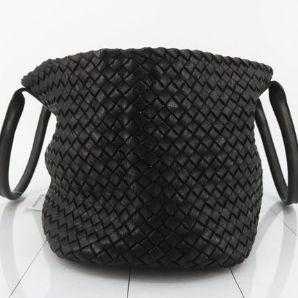 Bottega Veneta Cabat Large Intreccio Leather Tote Bag Black 40cm