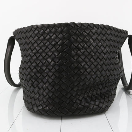 Bottega Veneta Cabat Large Intreccio Leather Tote Bag Black 40cm
