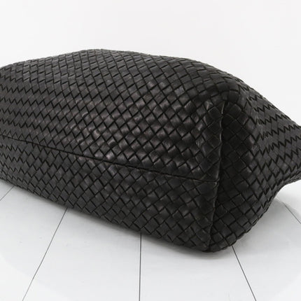Bottega Veneta Cabat Large Intreccio Leather Tote Bag Black 40cm