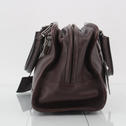 Loewe Amazona 28 in Brown Calfskin Leather and Silver-tone Hardware