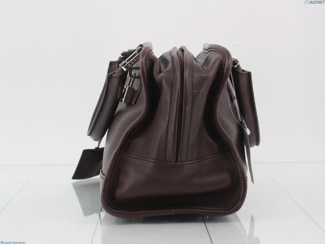 Loewe Amazona 28 in Brown Calfskin Leather and Silver-tone Hardware