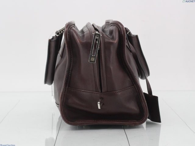 Loewe Amazona 28 in Brown Calfskin Leather and Silver-tone Hardware