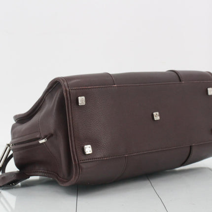 Loewe Amazona 28 in Brown Calfskin Leather and Silver-tone Hardware