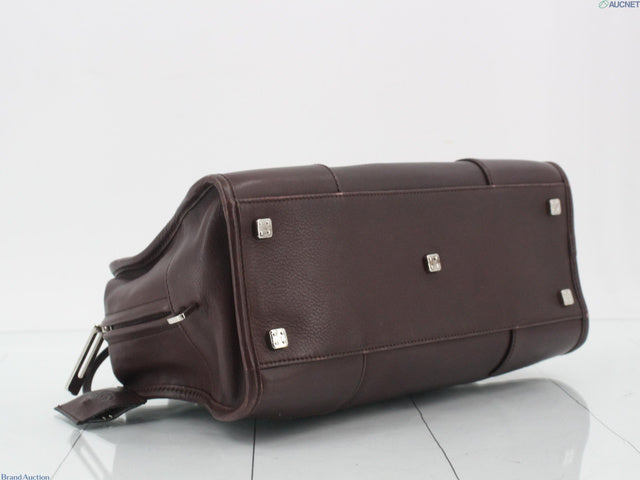 Loewe Amazona 28 in Brown Calfskin Leather and Silver-tone Hardware