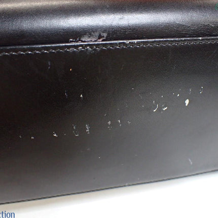 Hermès Kelly 32 Sellier Black Box Leather Gold Hardware with Strap