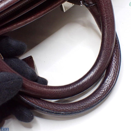 Loewe Amazona 28 in Brown Calfskin Leather and Silver-tone Hardware