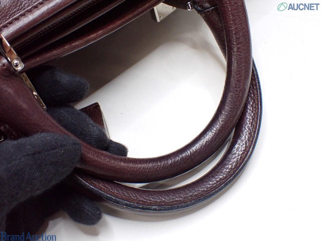 Loewe Amazona 28 in Brown Calfskin Leather and Silver-tone Hardware