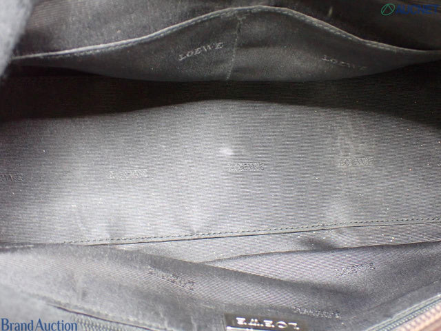 Loewe Amazona 28 in Brown Calfskin Leather and Silver-tone Hardware