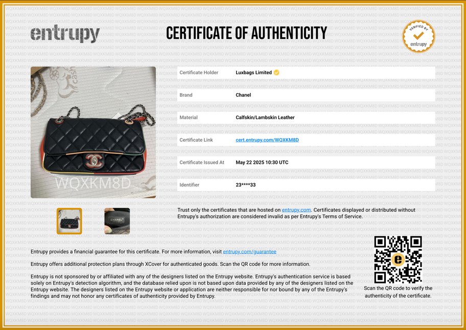 Chanel Timeless Classic Flap Lambskin Plexiglass Quilted Medium Cuba Color Flap Black with Multicolor Trim