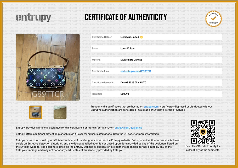 Louis Vuitton x Takashi Murakami Pochette Accessoire Black Multicolor