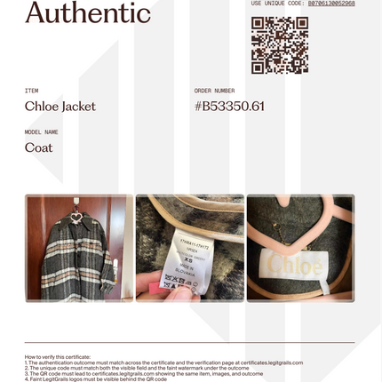 Chloé 2017 Fall/Winter Green Mohair Plaid Coat Oversized Fit Size S