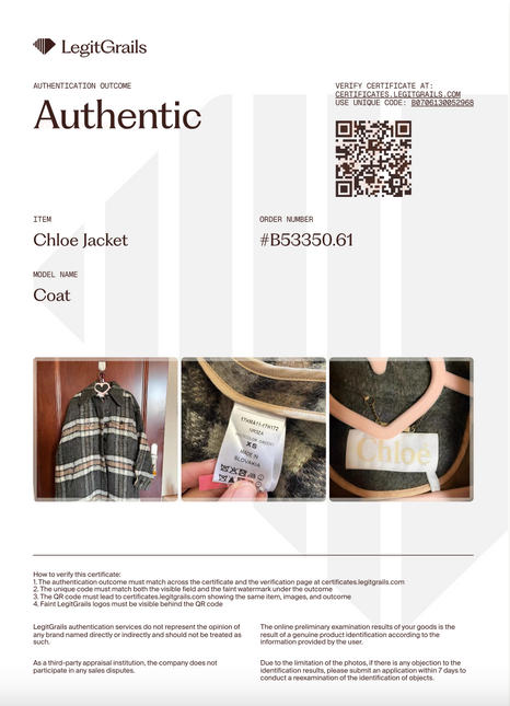 Chloé 2017 Fall/Winter Green Mohair Plaid Coat Oversized Fit Size S