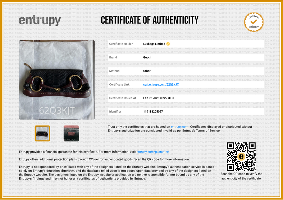 Gucci Horsebit 1955 Chain Bag Black Python and Burgundy Leather Large Shoulder Bag