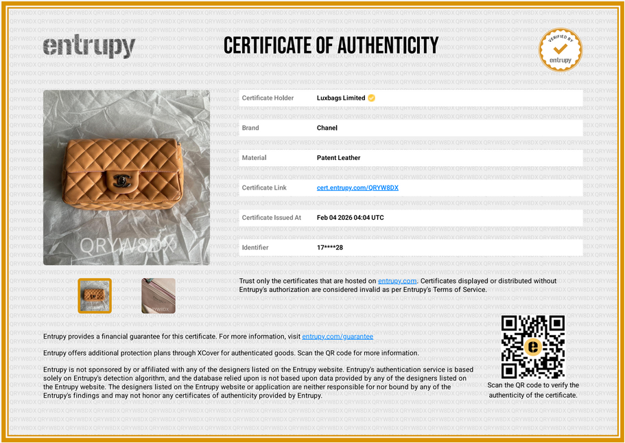 Chanel Classic Flap Rectangular Mini Coral Orange Patent Leather Silver HW