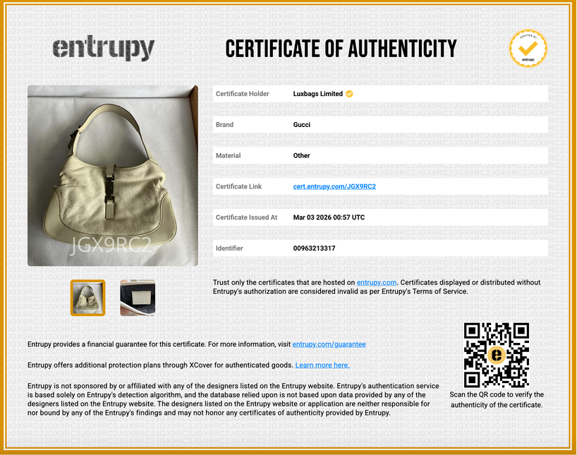 Gucci Jackie Vintage Soft White Leather Bag Medium with Fur lining