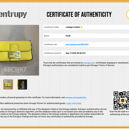Fendi Baguette Mini Selleria Lemon Yellow Calfskin Leather Crossbody Bag