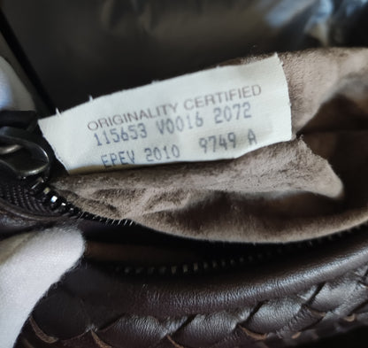 Bottega Veneta Intrecciato Hobo Bag Medium Brown Lambskin leather 40cm