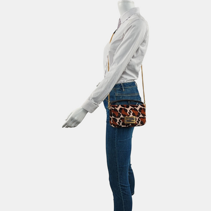 Fendi Baguette Mini Ponyhair Animal Print Crossbody Bag