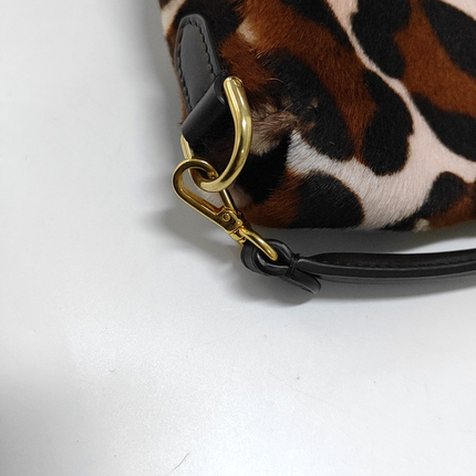 Fendi Baguette Mini Ponyhair Animal Print Crossbody Bag