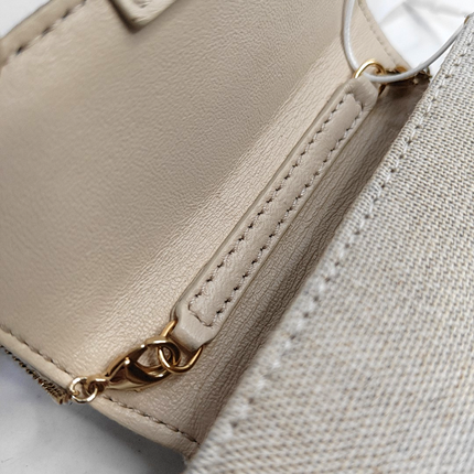 Fendi Baguette Nano Multicolor Canvas Chain Strap Crossbody Bag