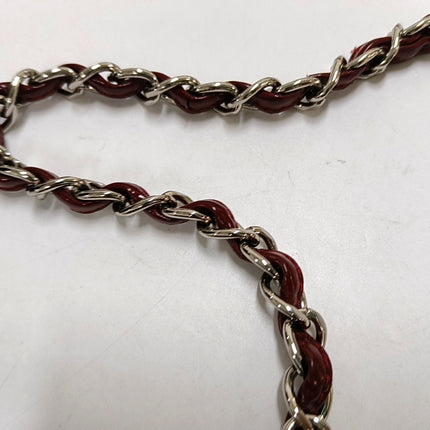 Chanel Classic Flap Medium Red Patent Leather Silver Hardware