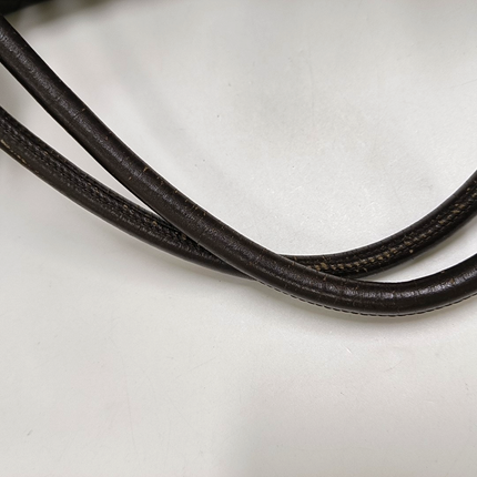 Chanel Cambon Large Dark Brown Calfskin Leather Double Strap Handbag