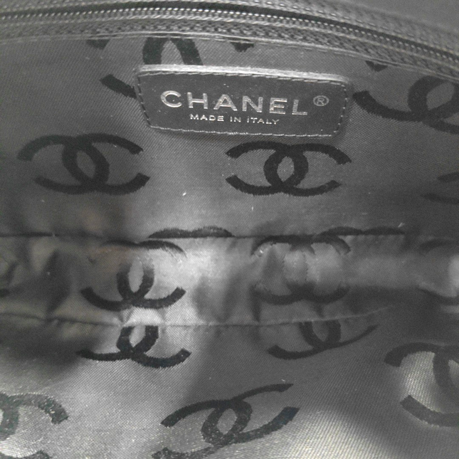 Chanel Cambon Clutch Pink Leather Black Strap