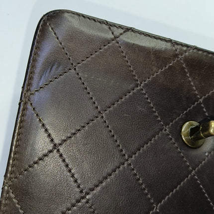 Chanel Kelly Vintage Brown Calfskin Leather Top Handle Bag