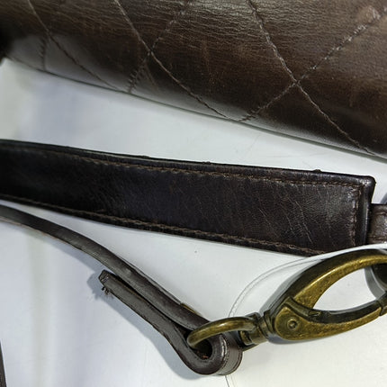 Chanel Kelly Vintage Brown Calfskin Leather Top Handle Bag