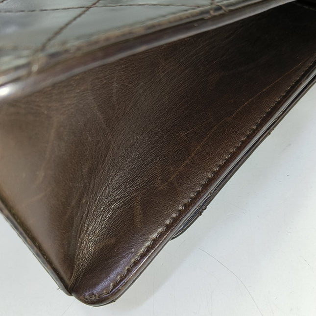 Chanel Kelly Vintage Brown Calfskin Leather Top Handle Bag