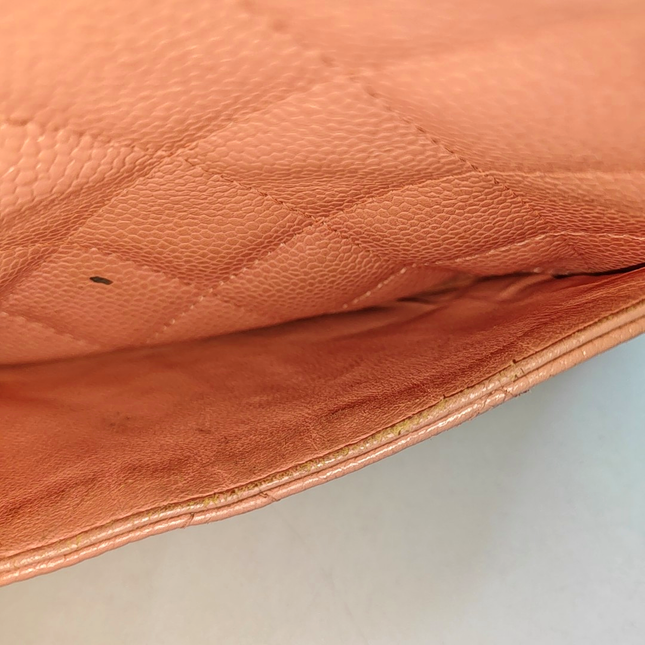 Chanel Boston Bowling Bag Pink Caviar Leather Small Top Handle Bag