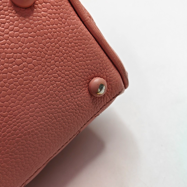 Chanel Boston Bowling Bag Pink Caviar Leather Small Top Handle Bag