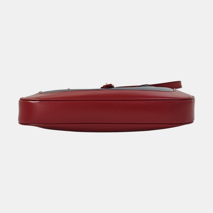 Gucci Jackie 1961 Small Navy and Burgundy Leather Crossbody Bag