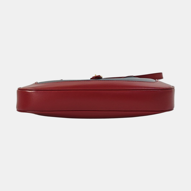 Gucci Jackie 1961 Small Navy and Burgundy Leather Crossbody Bag