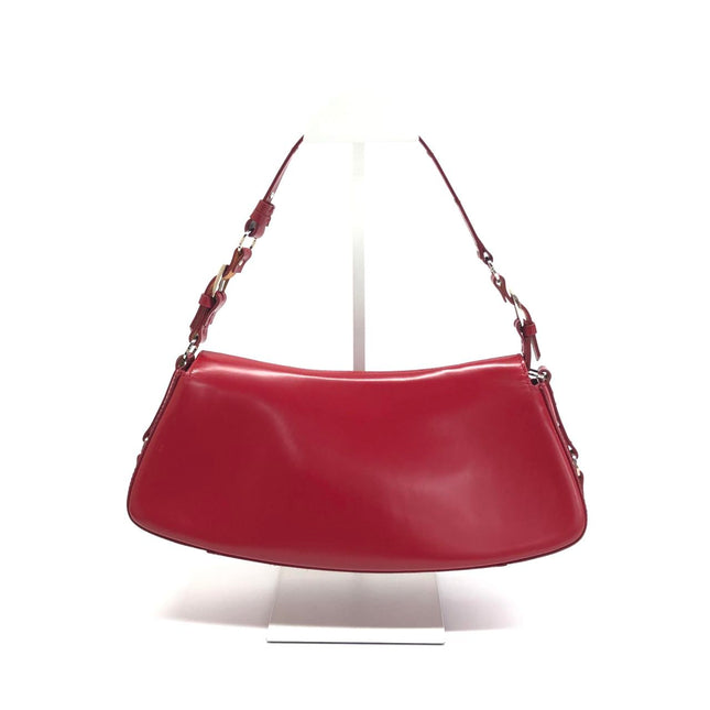 Christian Dior Vintage Leather Bondage Bag Red Shiny Calfskin Leather by John Galliano
