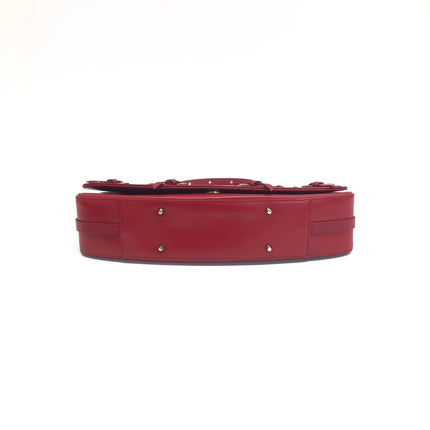 Christian Dior Vintage Leather Bondage Bag Red Shiny Calfskin Leather by John Galliano