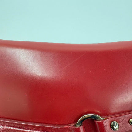 Christian Dior Vintage Leather Bondage Bag Red Shiny Calfskin Leather by John Galliano