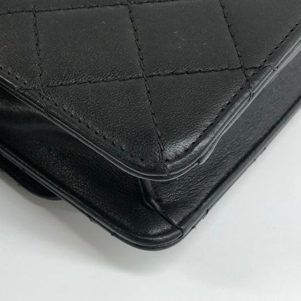 Chanel Mini Beauty Lock Flap Bag Black Lambskin Leather Chain Strap 2017