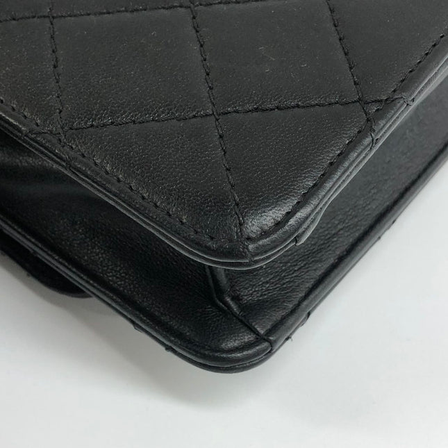 Chanel Mini Beauty Lock Flap Bag Black Lambskin Leather Chain Strap 2017