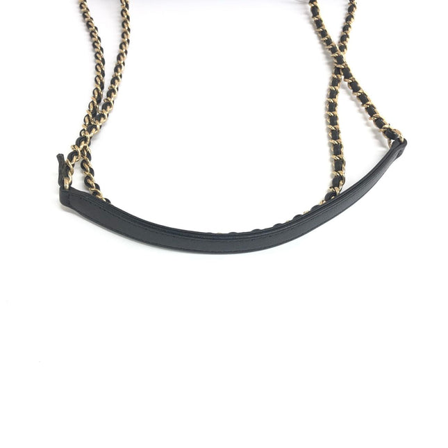 Chanel Mini Beauty Lock Flap Bag Black Lambskin Leather Chain Strap 2017