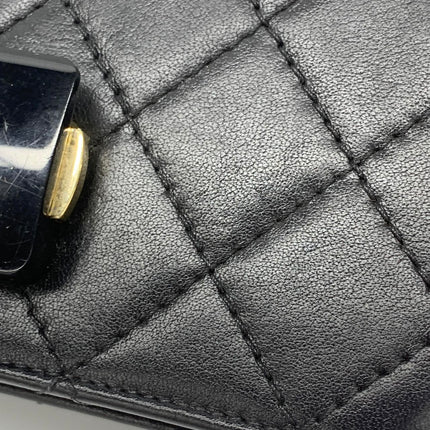 Chanel Mini Beauty Lock Flap Bag Black Lambskin Leather Chain Strap 2017