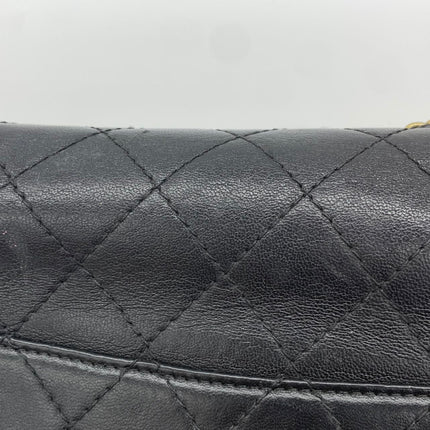 Chanel Mini Beauty Lock Flap Bag Black Lambskin Leather Chain Strap 2017